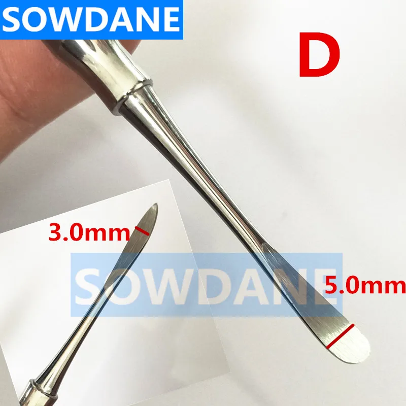 Elevador de implantes dentales para reflejar y retractar, instrumento quirúrgico Oral, herramienta de doble punta de acero inoxidable