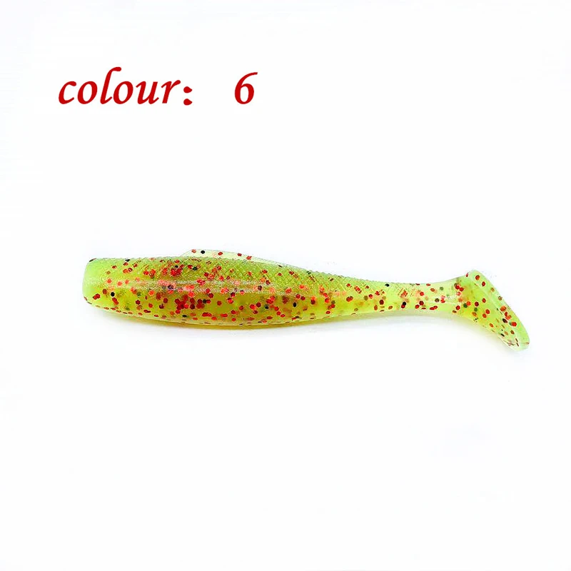 Wokotip 6 шт./лот 8 см 5 г Pesca искусственная мягкая блесна, Япония Shad червь Swimbaits джиг голова для ловли нахлыстом силиконовая резиновая рыбка