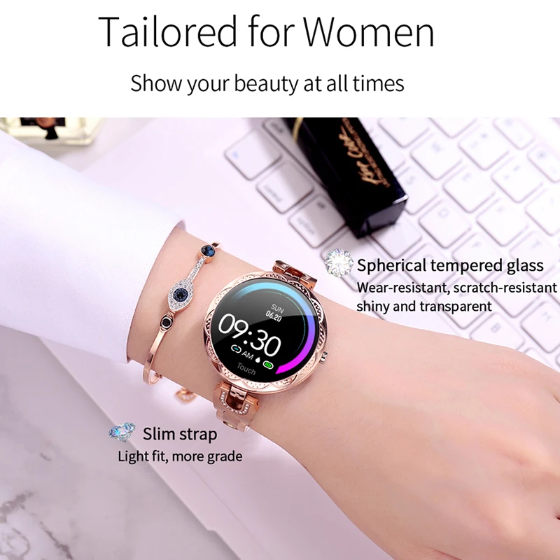 ak15 steel womens smart watch waterproof ip67 wearable device heart rate monitor sports smartwatch for women ladies free global shipping