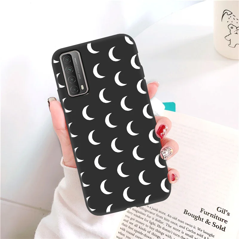 

P Smart 2019 2021 Z Sun Moon Face For Huawei P30 Lite Case Soft Flame Back Cover P30 P40 Pro Honor 9X 10X 10 Lite 10i 8X 8A Case