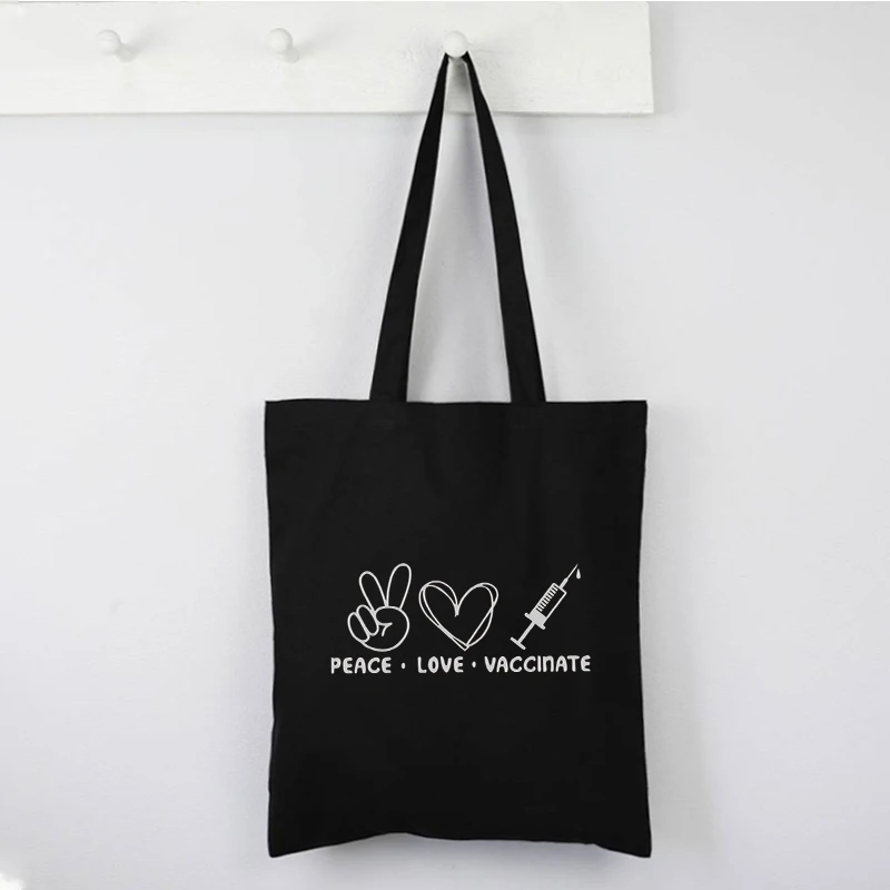 

Peace Love Vaccinate Shirt Vaccinate Clothing Streetwear Women Top Funny Tshirt Quarantine Vintage Womens Clothing Cool