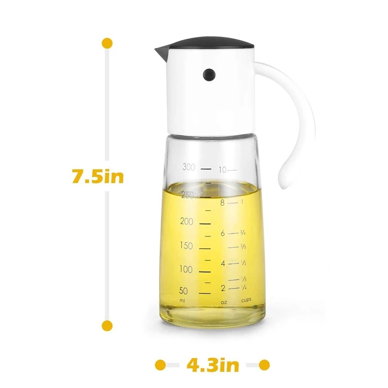 

Drip Free Cooking Oil & Vinegar Dispenser with Powerful Hand-Held Flour Sieve Baking Tool Hand-Held Flour Sieve (Blue)
