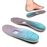 blue stripe ifitna wave memory foam original high arch support insoles for flat feet orthotic inserts men and women