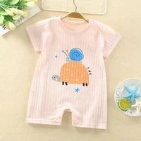 cobco baby rompers boy summer newborn cute snails climbing clothes toddle cotton romper one piece infant girl jumpsuits 0 24m