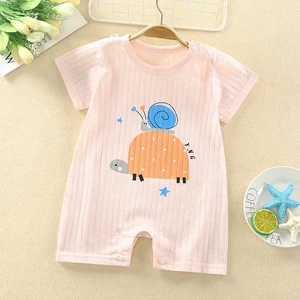 COBCO Baby Rompers Boy Summer NewBorn Cute Snails Climbing Clothes Toddle Cotton Romper One-piece In