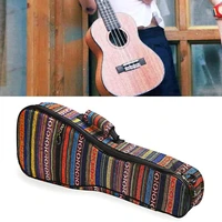 212326 inch new ethnic knitting style soft guitar ukulele bag backpack shoulder strap cotton padded ukelele carrying case