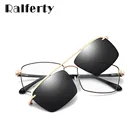 Ralferty 2 в 1 оптические очки с клипсой на оправе для очков прямоугольные магнитные солнцезащитные очки поляризованные очки для вождения по рецепту Z8050