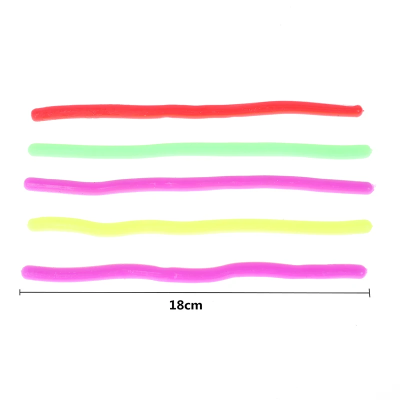 

5pcs Children Adult Decompression Toy Noodle Stretch String Rubber TPR Rope Jokes Fidget Autism Anti Stress Relief Toys