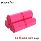 Новые розовые курьерские Сумки, большой размер, матовая сумка для хранения, водонепроницаемая сумка, самозапечатывающийся полиэтиленовый материал, конверт, почтовый пакет