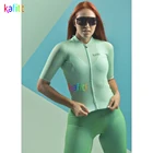 2021 Kafitt Для женщин короткий рукав Велоспорт Джерси наборы для ухода за кожей экшн-камеры Go Pro Team дышащая макакиньо Ciclismo Feminino Maillot Mujer; 2 предмета в комплекте