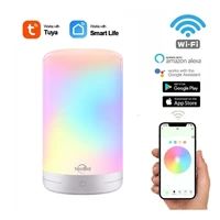 10w nitebird tuya smart table lamp touch bedside lamps led dimmable color changing rgb lamp support alexa google home eu