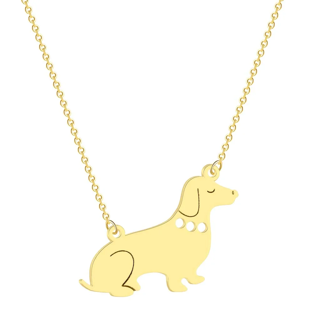 Весеннее ожерелье с подвеской в форме собаки таксы Стразы 2021 | Украшения и