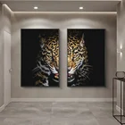 Абстрактное полотно с изображением леопарда, настенные картины, художественные плакаты и принты животных, картины для гостиной, Декор