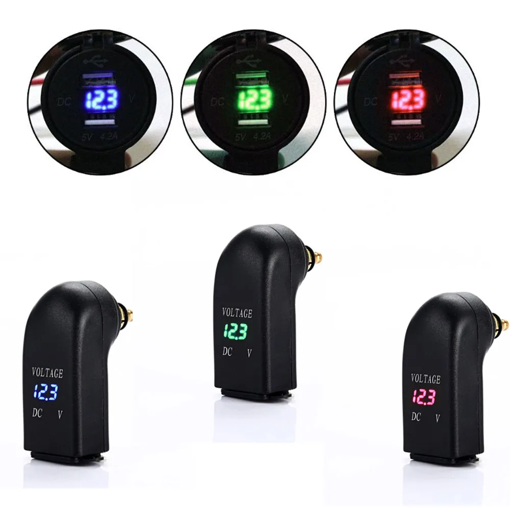 Водонепроницаемое зарядное устройство с двойным USB-портом 12-24 В 4 8 А штепсельная