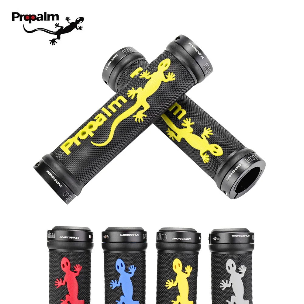 

Propalm Bicycle Grips Colorful Straight Handles TPR rubber Aluminum Lock Ring Double Side Lock-on Bike Grips Riding Equipment