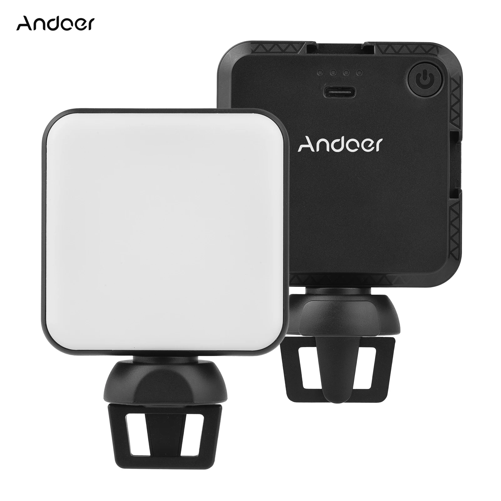 

Andoer W36 Mini LED Video Light Portable Photography Light with 5600K Color Temperature Adjustable Brightness 3 Cold Shoe Mount
