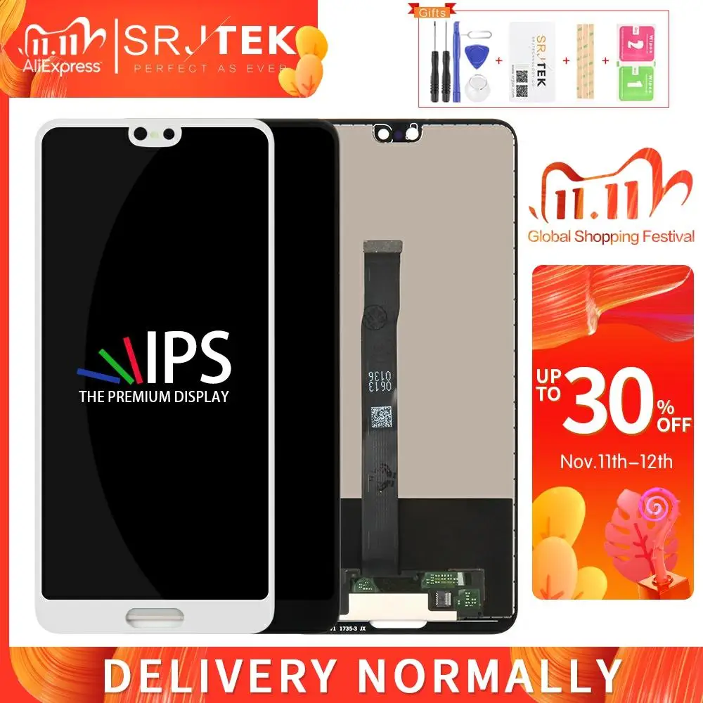 Srjtek для Huawei P20 ЖК сенсорный экран стеклянная панель запасные части датчик дисплея