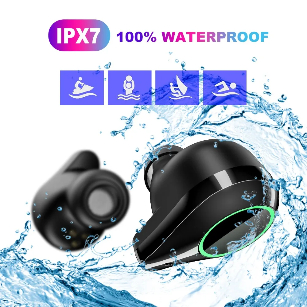 T9 TWS беспроводные Bluetooth наушники X6 9D стерео наушники гарнитура IPX7 водонепроницаемый 7000 мАч светодиодный внешний Смарт-аккумулятор держатель телефона