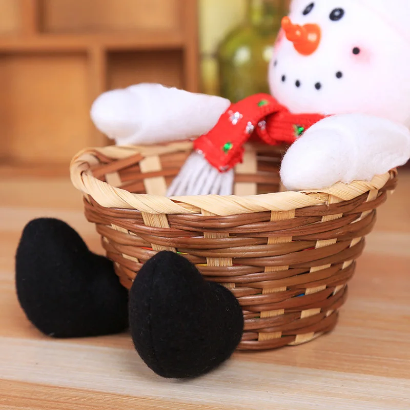 Рождественская корзина для конфет контейнер хранения Рождественское украшение