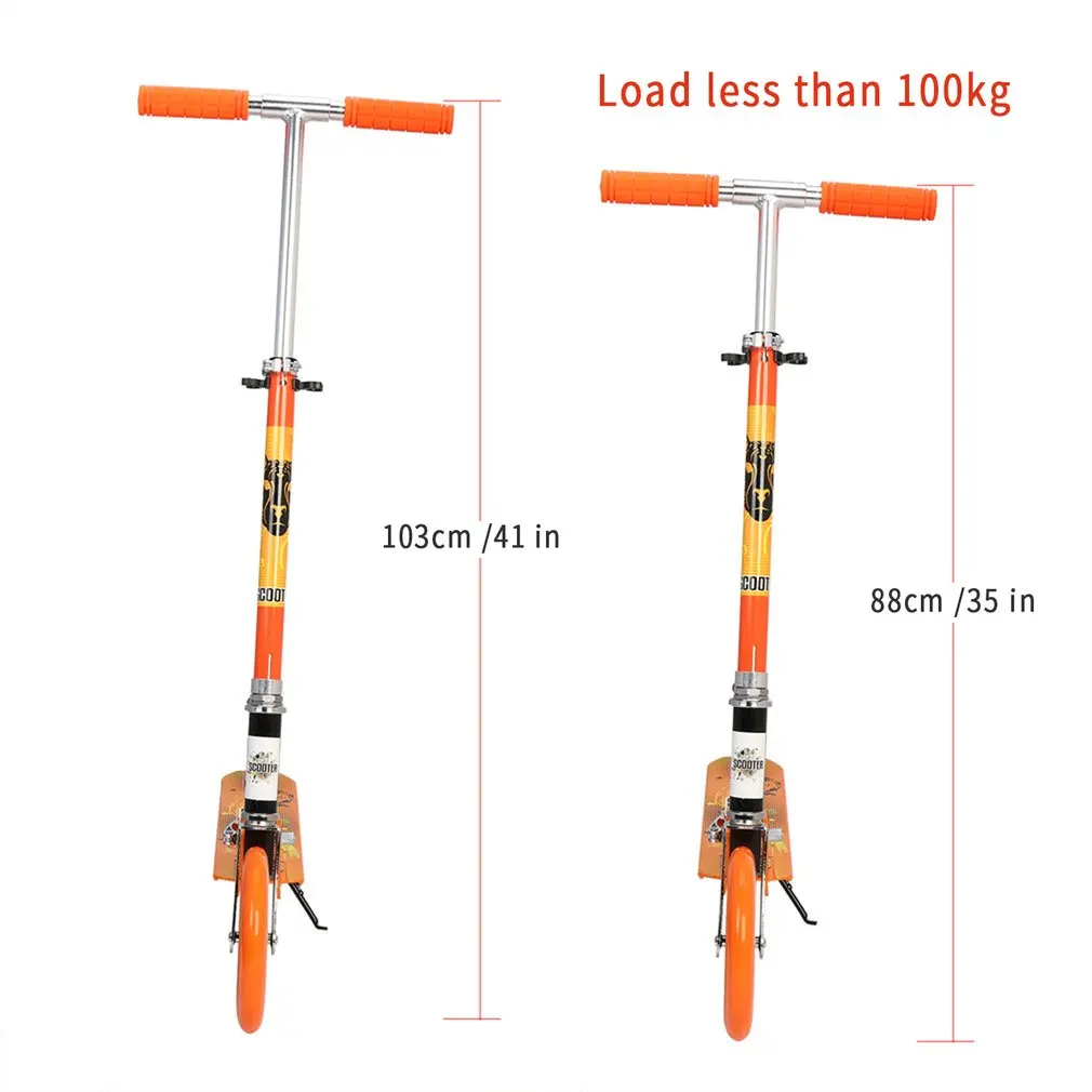 

DE 4 Height Adjustable Aluminum Alloy Foldable 2 PU Wheels Mini Children Kick Scooter 3 Colors Train Balance Coordination