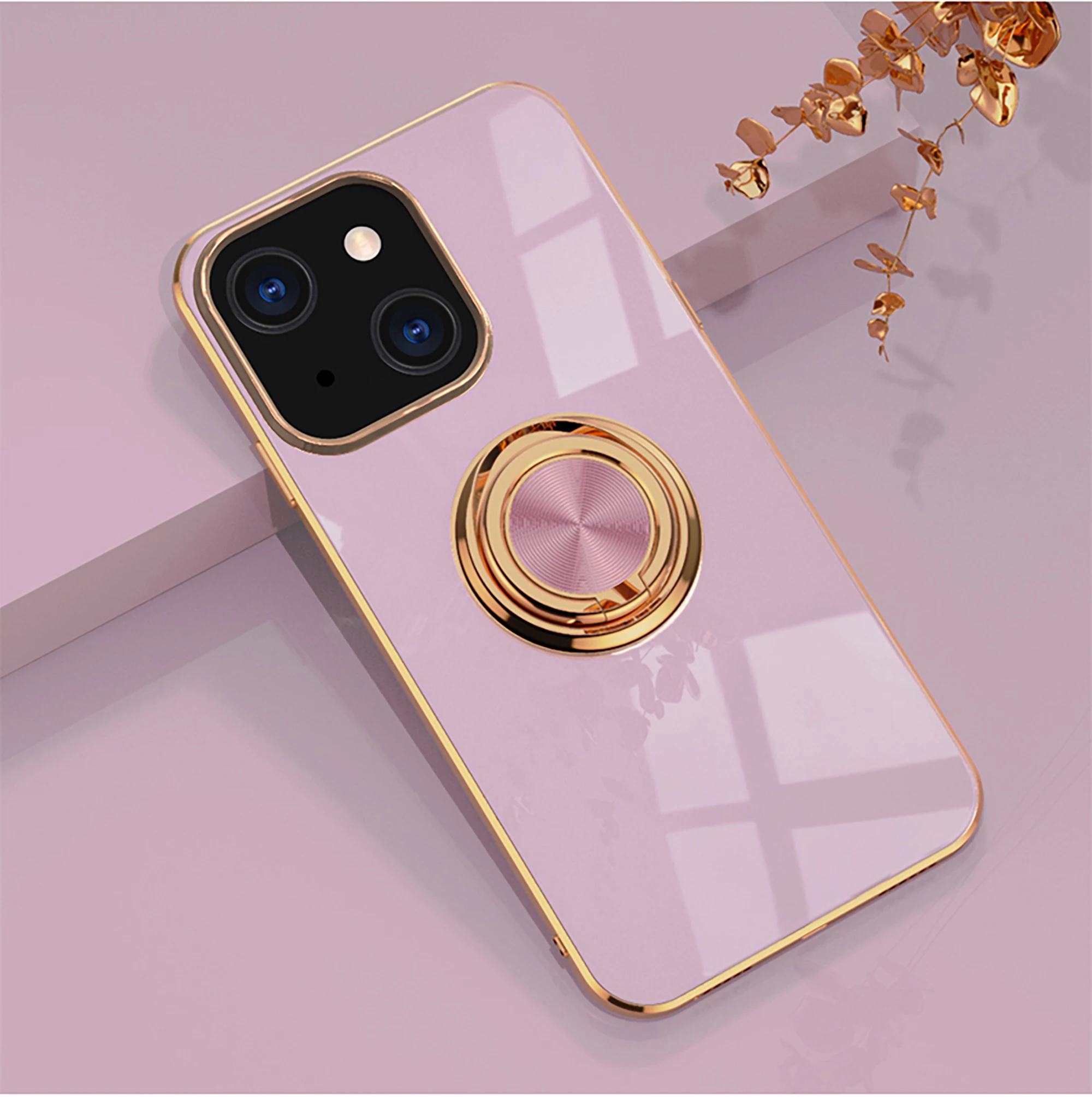

Luxury Anti Fall Plating Frame Kickstnd Phone Case For Huawei P50 Honor 10X Lite 50 20 30 30S 20S Nova 5T 7i 7 6 8 SE Pro Cover
