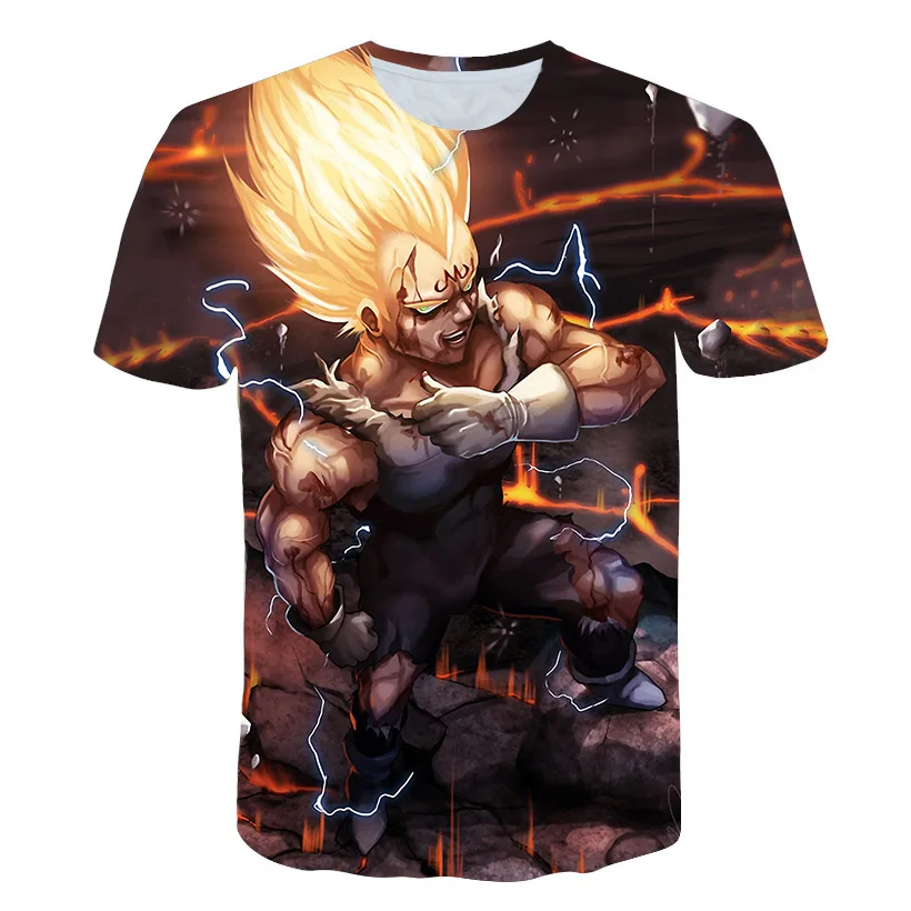 Манга dragon ball z Super Saiyan Son Goku аниме летняя коллекция 2019 года модные футболки с 3D