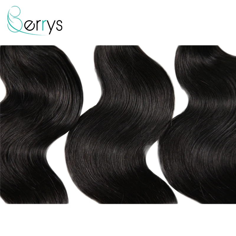 Berryshair 10A бразильские человеческие волосы пучки объемная волна 10 шт./лот