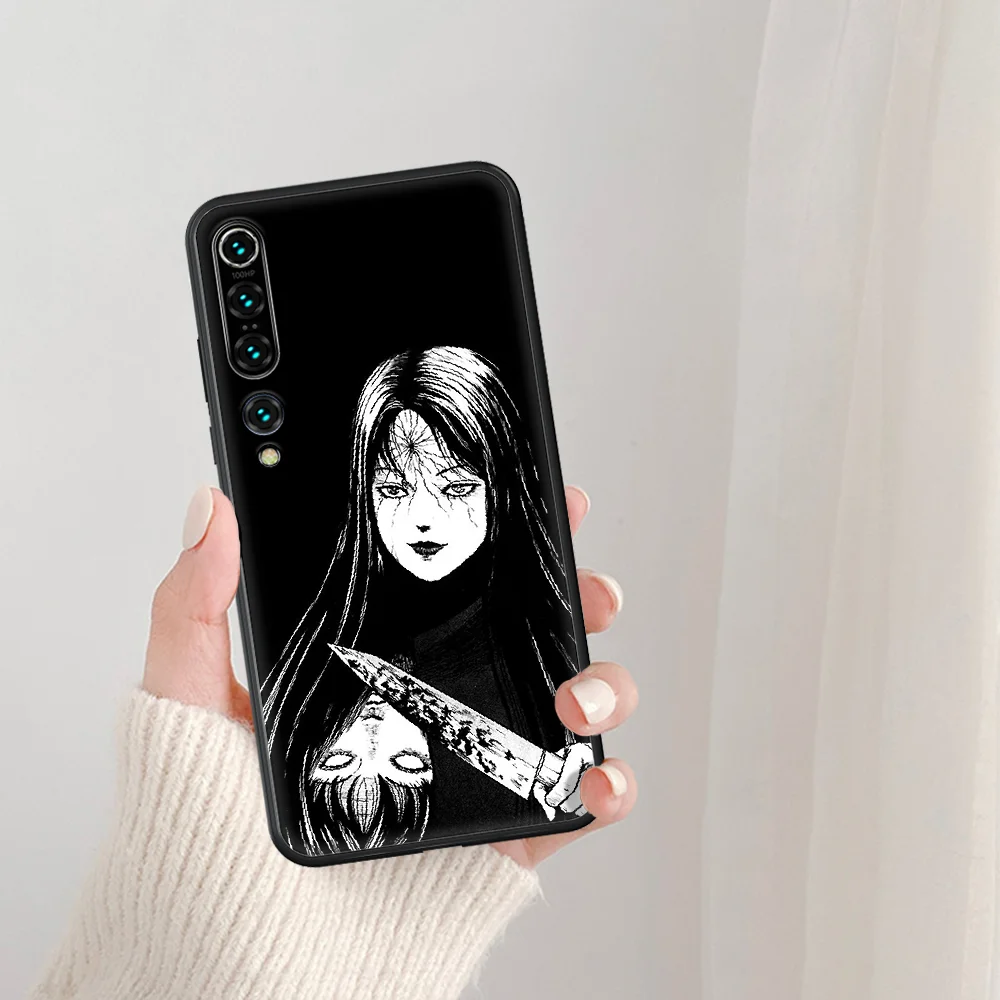 

Junji Ito Tees Horror Phone Case For Xiaomi Mi Note 10 A3 9 MAX 3 A2 8 9 Lite Pro Ultra black Cell Silicone Shell Fashion Cover