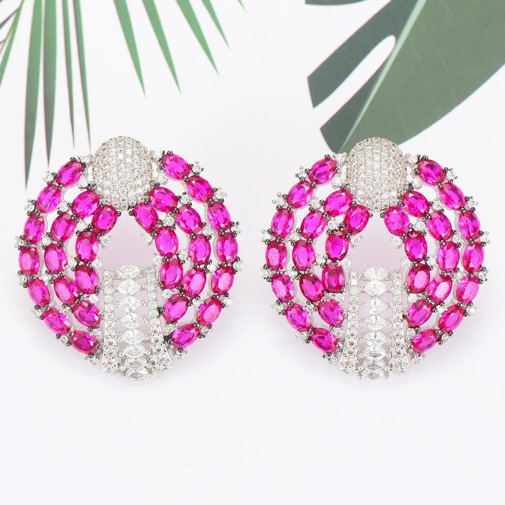 

Blachette High Quality Crystal Luxury Fine Romantic Shiny Earrings Jewelry For Women Parure Bijoux Femme Hot Trendy Design