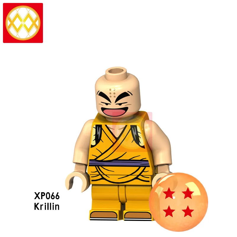 XP066 Krillin Dragon Ball Z строительные блоки Гоку Вегета Мастер Роши криллин стволы супер Saiyans Аниме Коллекция игрушек для детей Подарки - Цвет: XP066 Krillin