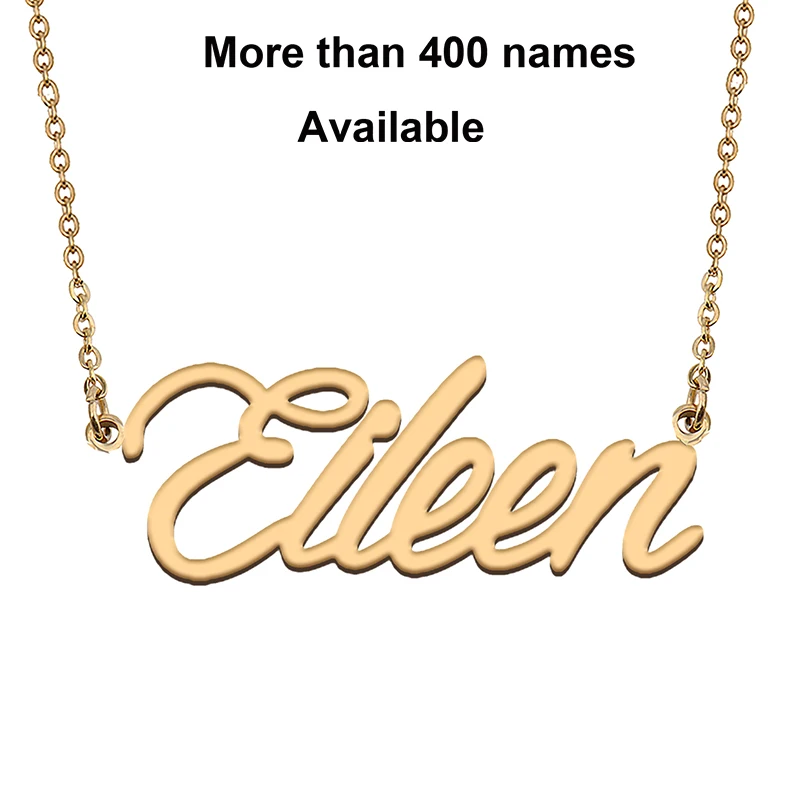

Cursive Initial Letters Name Necklace for Eileen Birthday Party Christmas New Year Graduation Wedding Valentine Day Gift