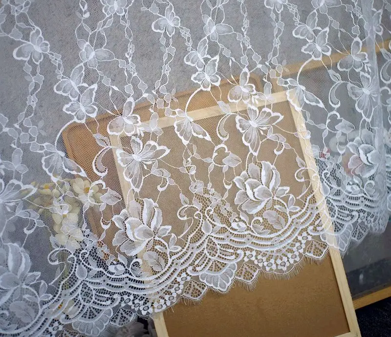 1 5 м широкая Сетка Бабочка кружева ресницы ткань высокого класса одежда