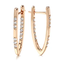 new vintage long clip earrings for women full inlay zircon drop earrings elegant wedding piercing hoops fashion fine jewelry