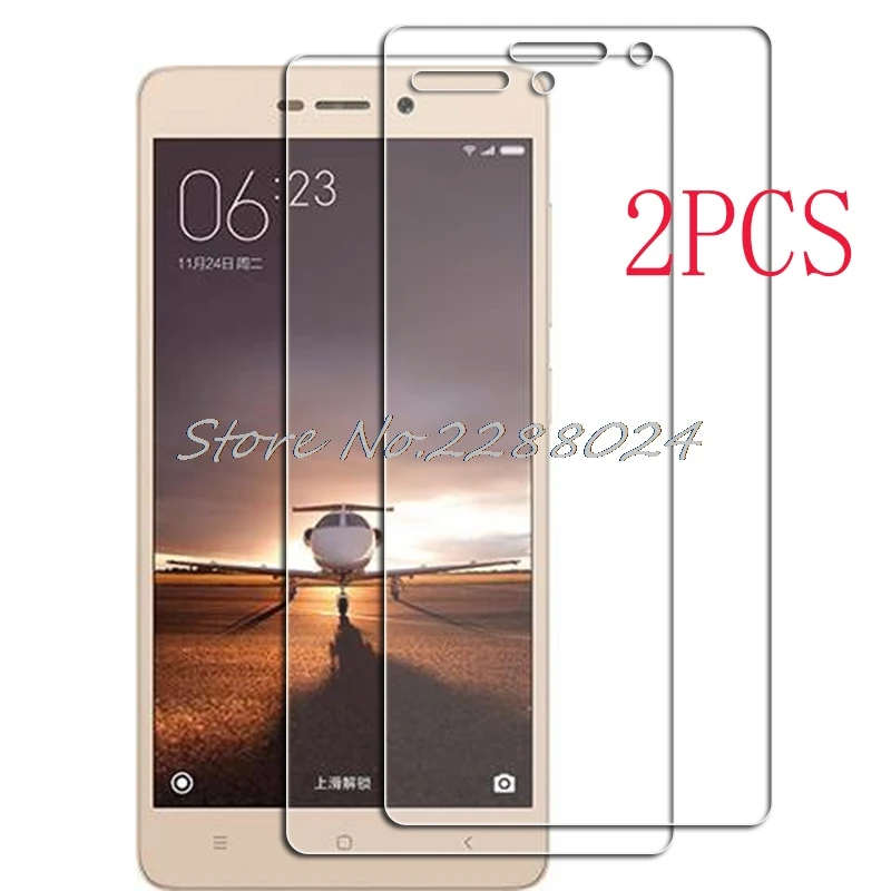 

2PCS FOR Xiaomi Redmi 3 Pro 3S (3X) 4A Prime High HD Tempered Glass Protective On Redmi3 3PRO Screen Protector Film Cover