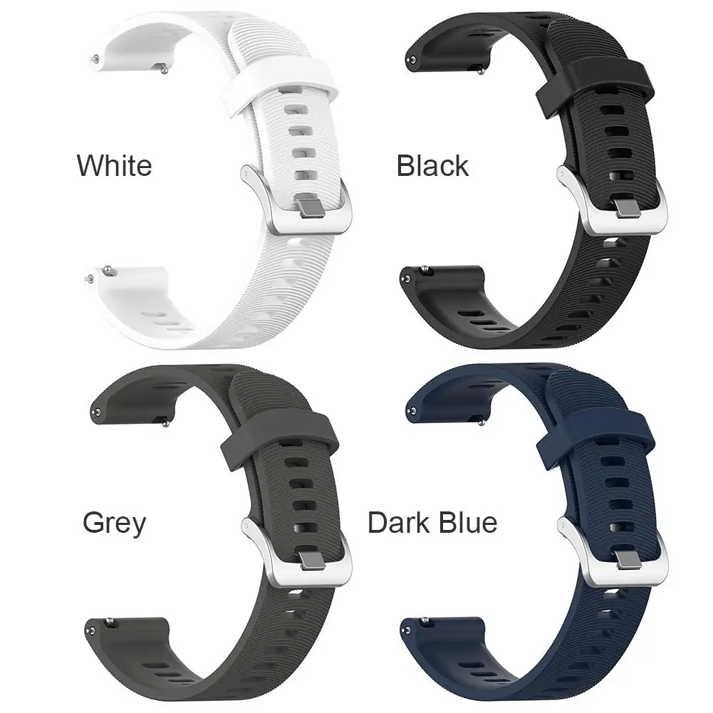 Silicone Wristband Bracelet Strap Belt for Garmin Forerunner 245M/245 Smartwatch Moderate Softness Comfortable to Wear