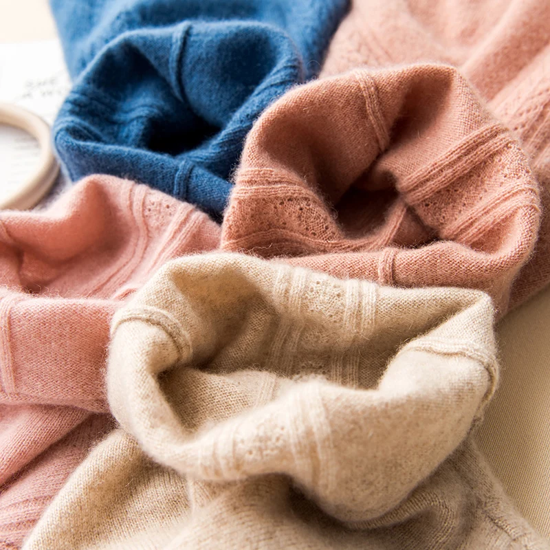 adohon 2020 woman winter 100% Cashmere sweaters autumn knitted Pullovers High Quality Warm Female thickening Turtleneck