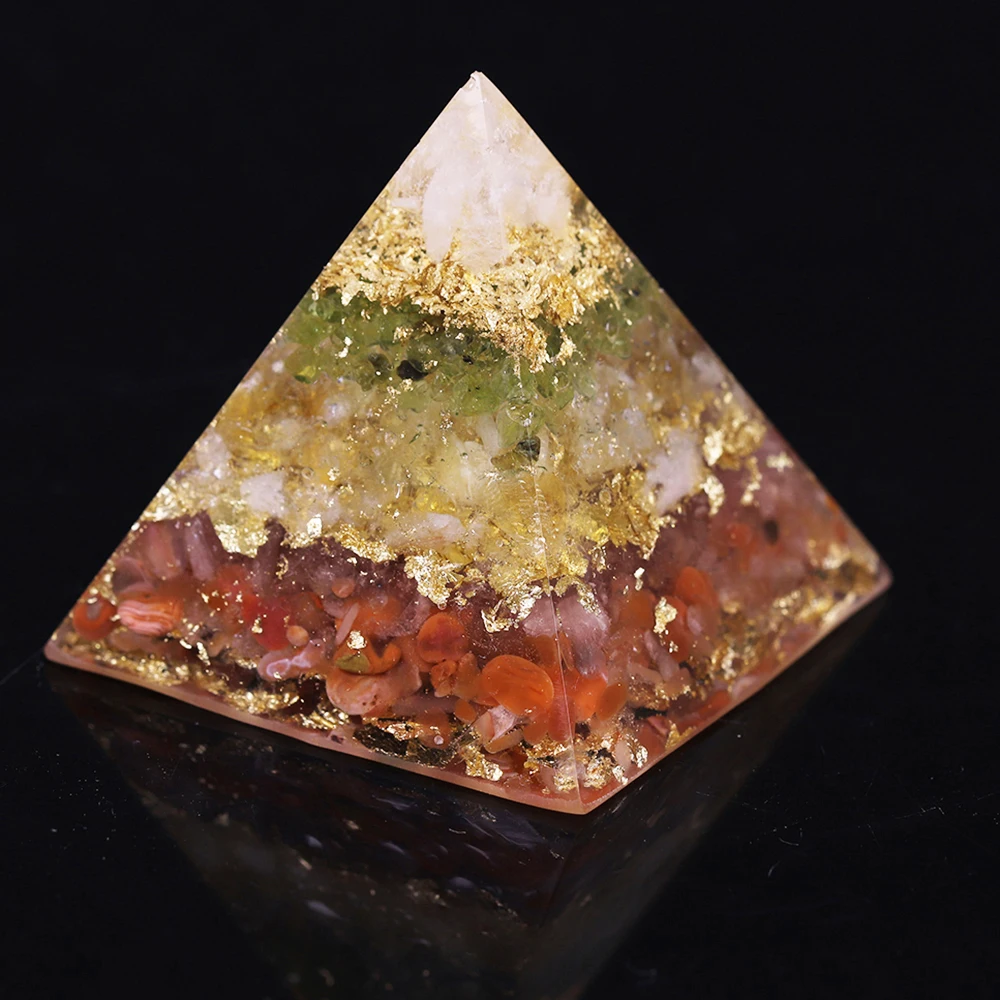 Orgonite пирамиды преобразователь энергии Orgone смолы Природный Гравий Камни баланс