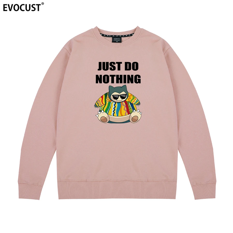 Snorlax do nothing Аниме Забавный мультфильм вапорволн Гавайи креативные Harajuku толстовки