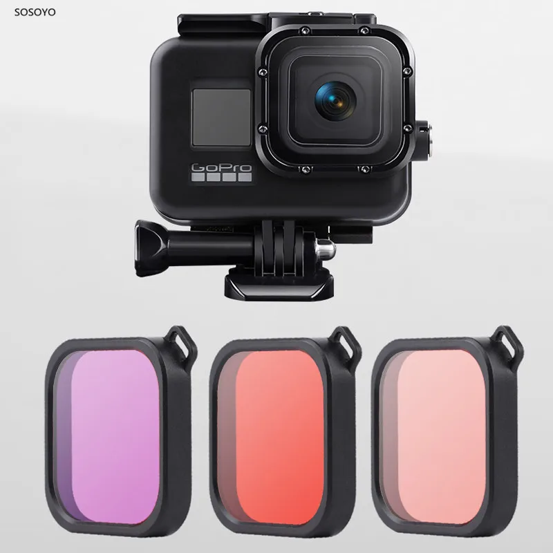 Водонепроницаемый чехол-фильтр для экшн-камеры Gopro Hero 8 60 м | Электроника
