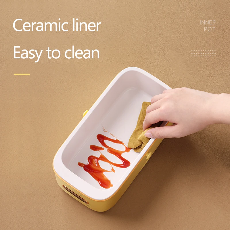 Ланч бокс Электрический Компактный с керамическим вкладышем и цифровым дисплеем