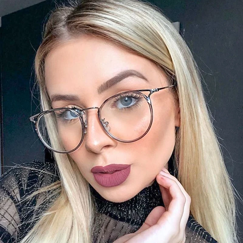 Новые модные очки рамка женские пикантные в стиле кошачий глаз прозрачные оправы