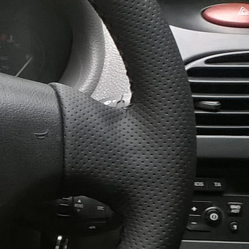 MEWANT черный чехол рулевого колеса автомобиля из искусственной кожи для Peugeot 206 2002