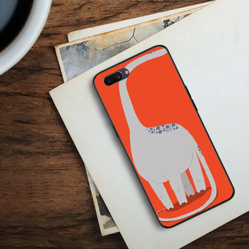Reayou и динозавром из мультфильма черный мягкий чехол для телефона ТПУ OPPO F5 F9 F3 F11 pro