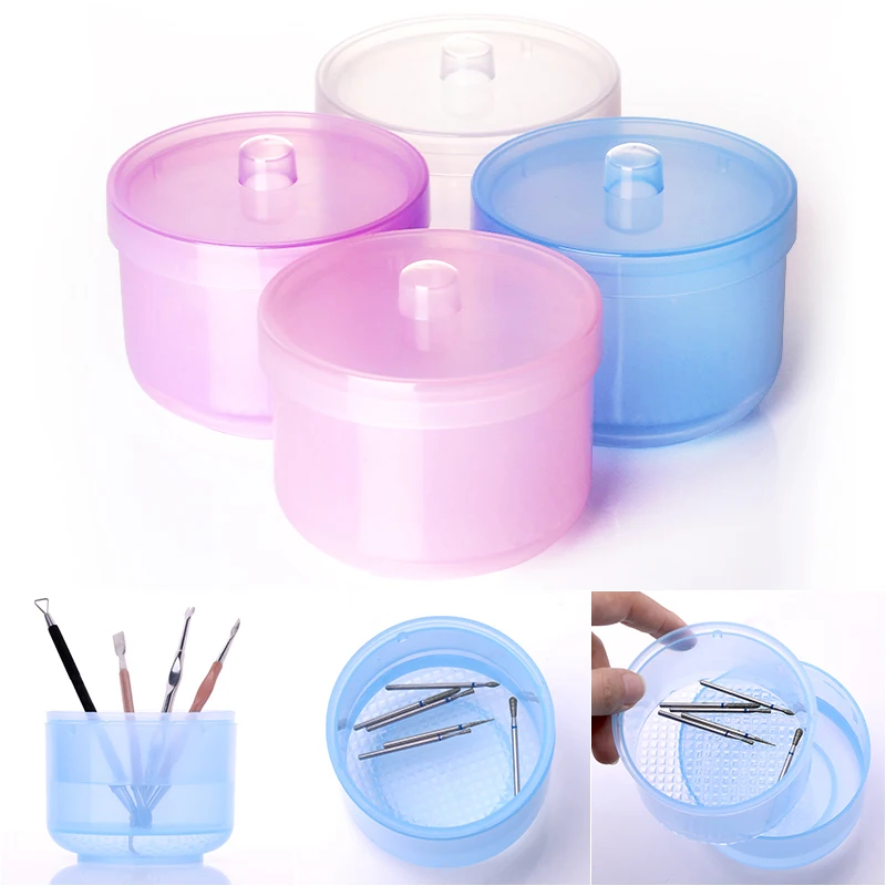 1 шт. сверла для ногтей коробка дезинфекции инструмент дизайна Круглый