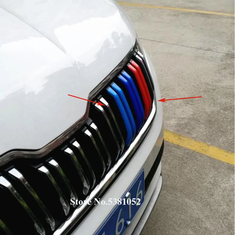 Автомобильный Стайлинг для Skoda Kodiaq аксессуары 2017 2018 ABS Хромированная передняя
