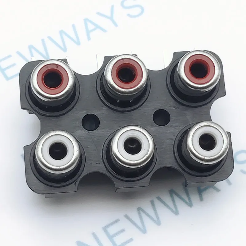 2 шт. красный и белый цвет 2 отверстия 3pin/4 отверстия 6pin/6 отверстий 9pin RCA Женский аудио-видео разъем AV концентрический разъем