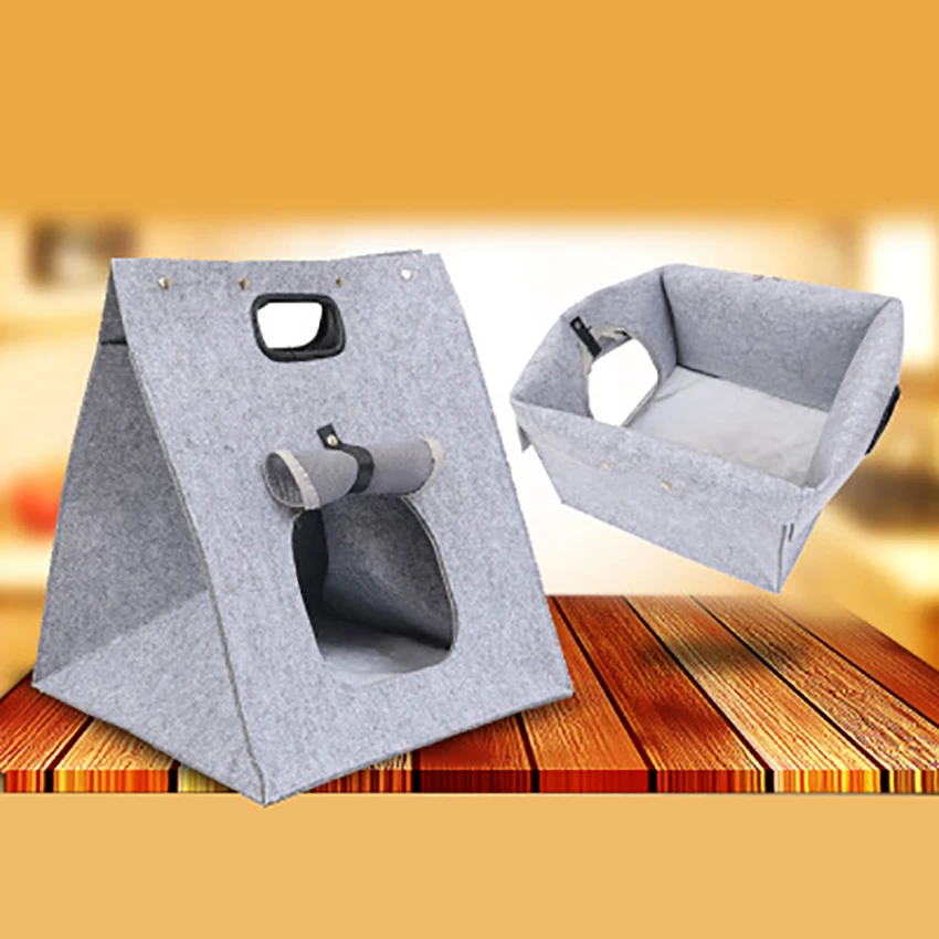 Портативная складная кровать для щенков и кошек моющаяся уличная переноска