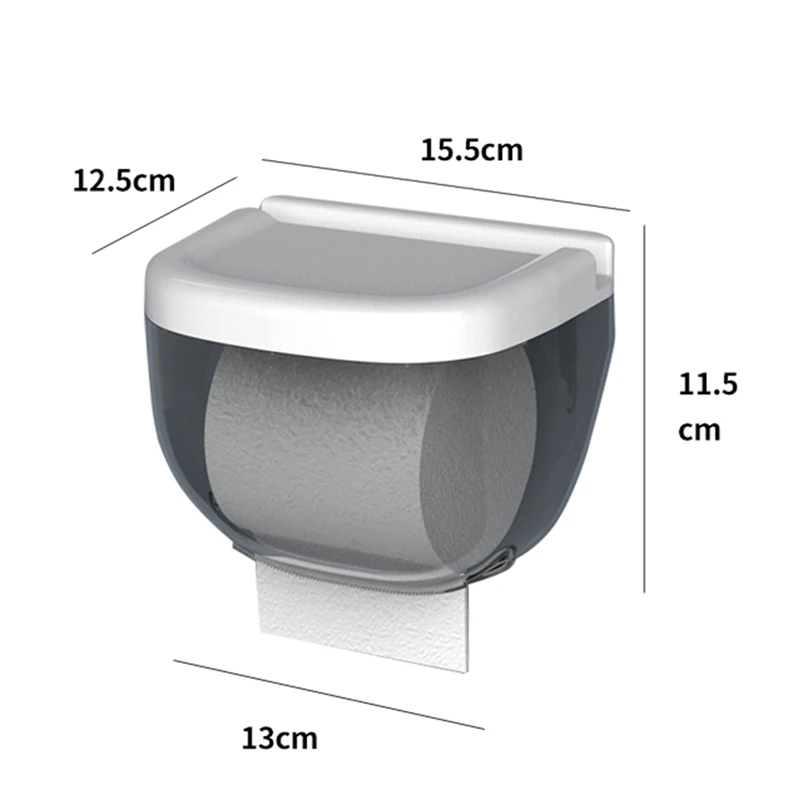 

Wall-Mounted Bathroom Adhesive Dispenser Box For Paper Towels Phone Roll Holder Tissue Storage Box Drawer Bathroom Supplies
