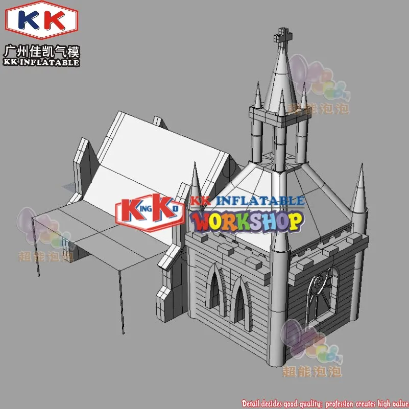 ПВХ церкви надувного шатера индивидуальный дизайн тент для вечерние