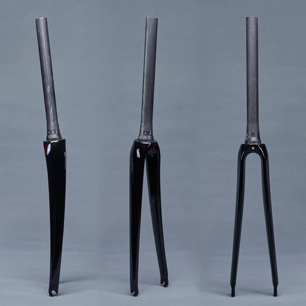 Полностью Карбоновая вилка для дорожного велосипеда 700C передняя коническая 1-1/8